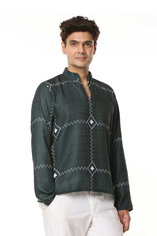 Ajrakh | Korean Shirt Kurta