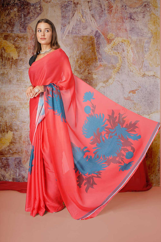 Kamini | Satin Georgette Saree
