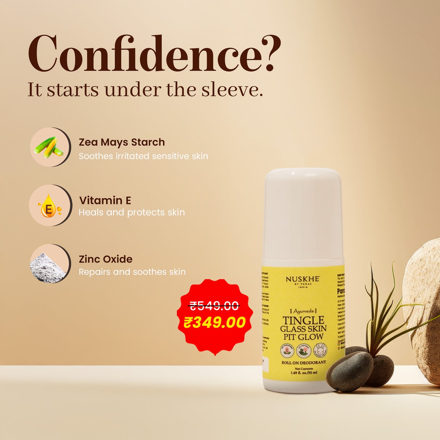 Tingle Glass Skin Pit Glow Roll-On Deo