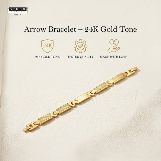 Arrow Bracelet – 24K Gold Tone