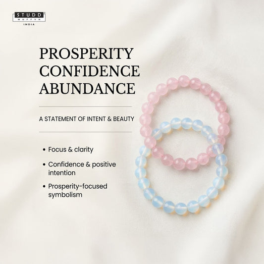 Rose Quartz & Opalite Bracelet Combo | Love & Peace