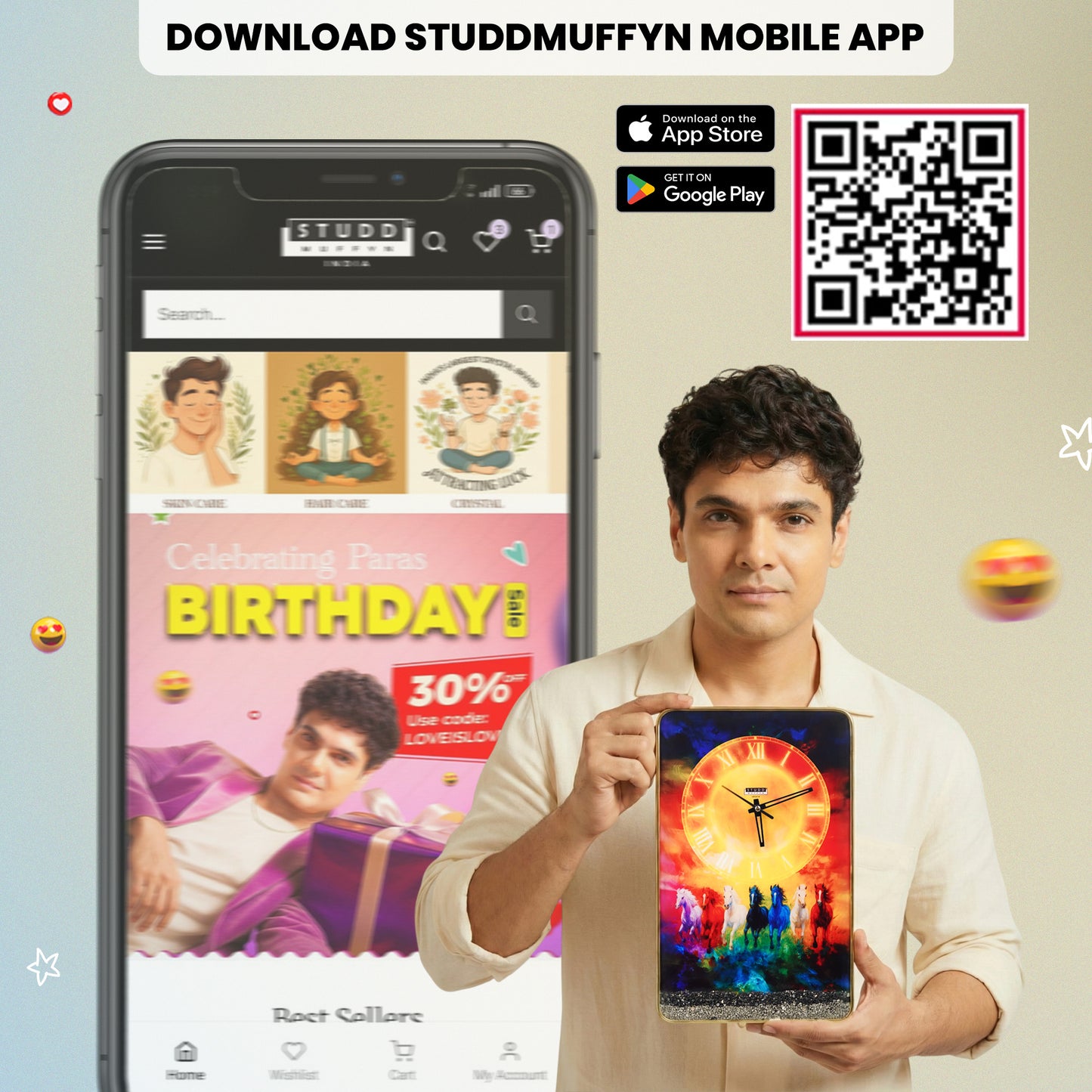 7 Running Rainbow Horses Richie Rich Clock