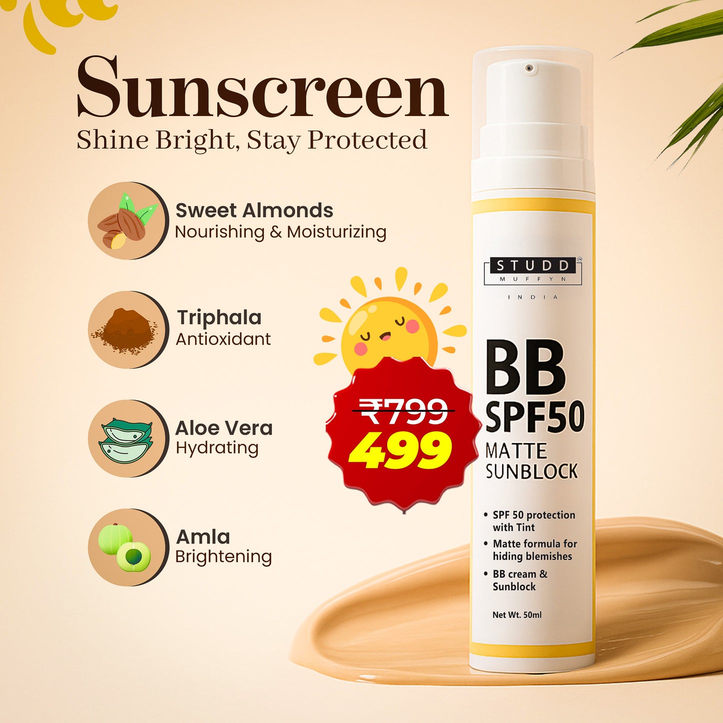 BB SPF 50 sunscreen
