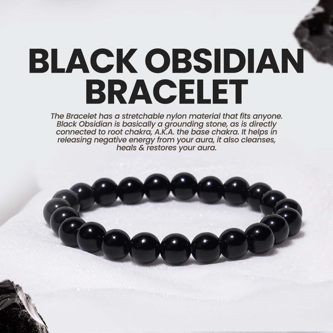 Black Obsidian Crystal Bracelet