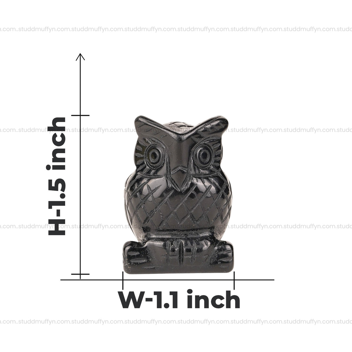 Black Obsidian Crystal Owl| Miniature Series