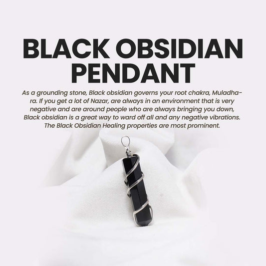 Black Obsidian Pendant (Without Chain)