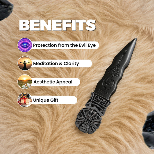 Black Tourmaline Knife