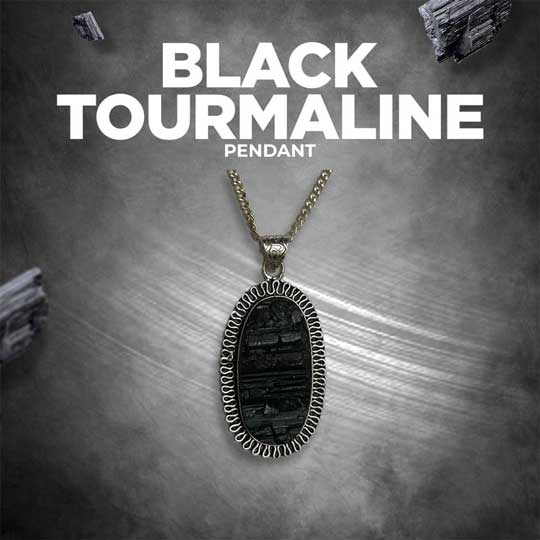 Black Tourmaline Pendant (Without Chain)