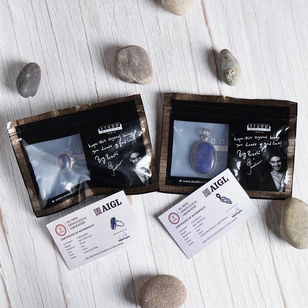 Crystals of Communication( Lapis Lazuli Pendant & Lapis Lazuli Ring )