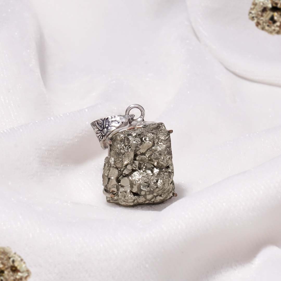 Geode Pyrite Pendant (Without Chain) for money and abundance