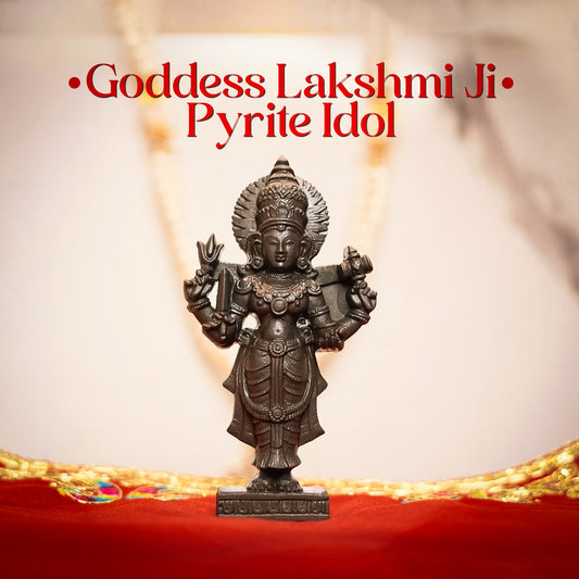 Goddess Lakshmi Ji Pyrite Idol