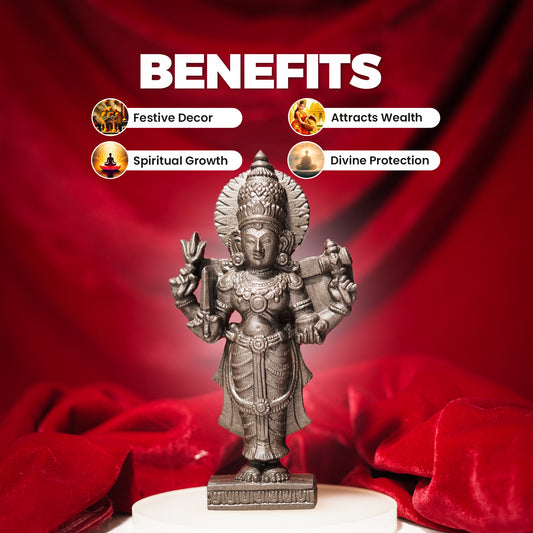 Goddess Lakshmi Ji Pyrite Idol With coaster