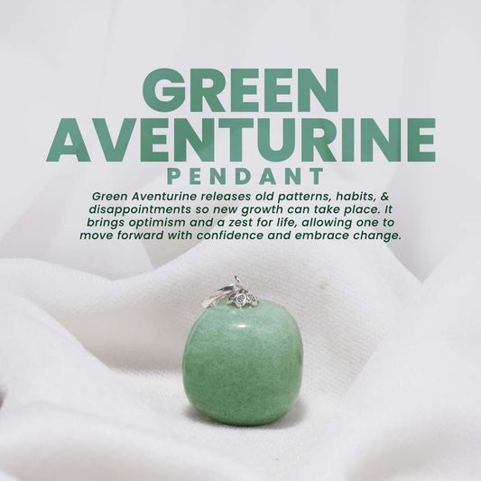 Green Aventurine crystal (Wearable Pendant without chain)