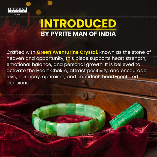 Green Aventurine Square Pyramid Bracelet
