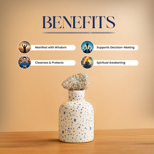 Lapis Lazuli Wishlist Vase With Pyrite Geode