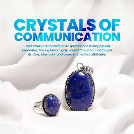 Crystals of Communication( Lapis Lazuli Pendant & Lapis Lazuli Ring )