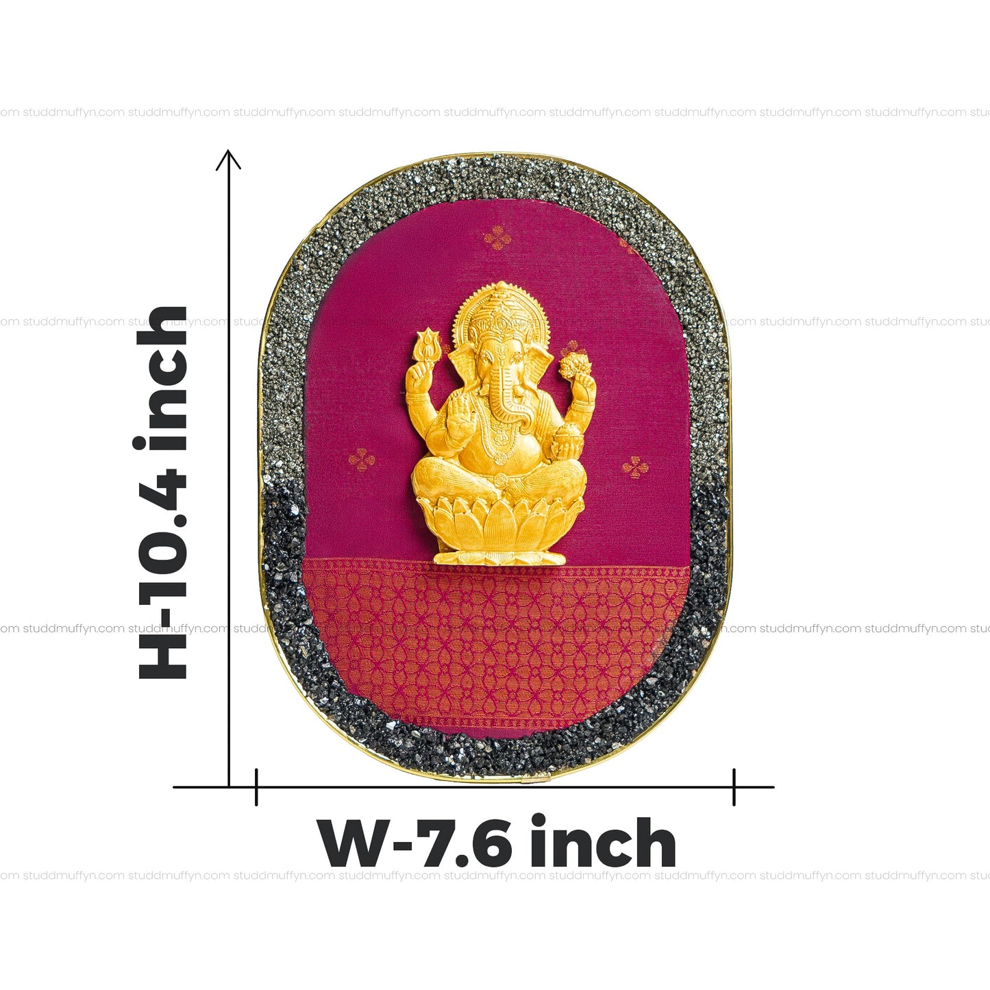 Lord Ganesha Silk-RicheRich Frame