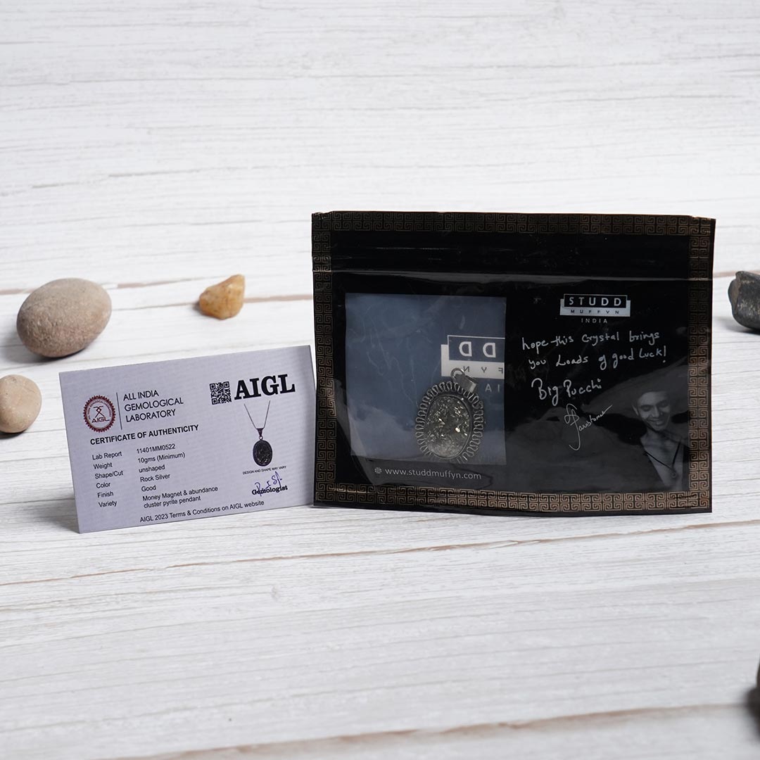 Natural Pyrite Pendant (Without Chain)