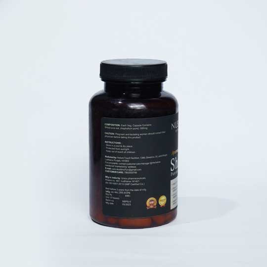 Nuskhe by Paras Ayurvedic Shilajit Pure Ext. | For Men & Women | 60 Veg Capsules - 500mg