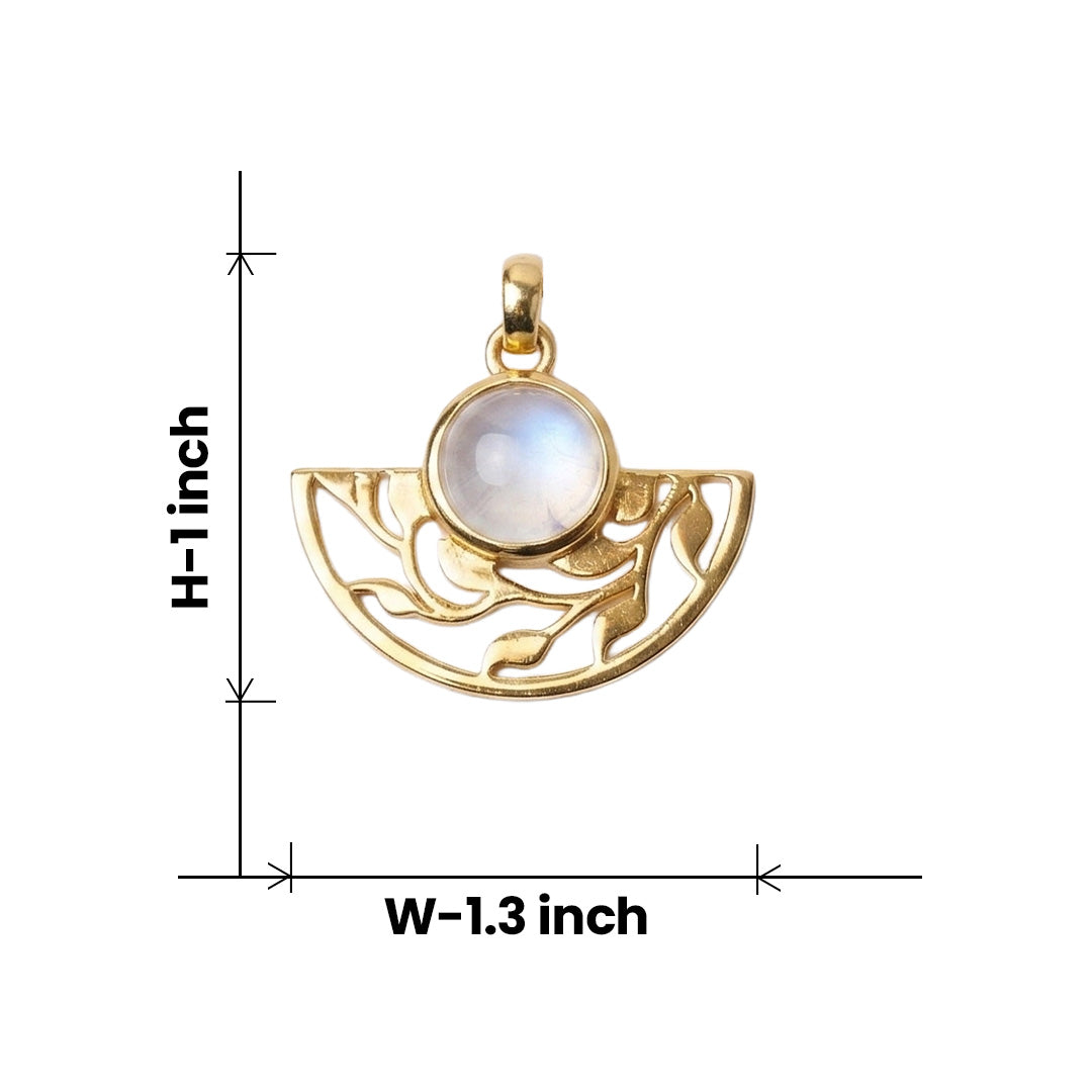 Opalite Calm Pendant - 24K Gold Toned