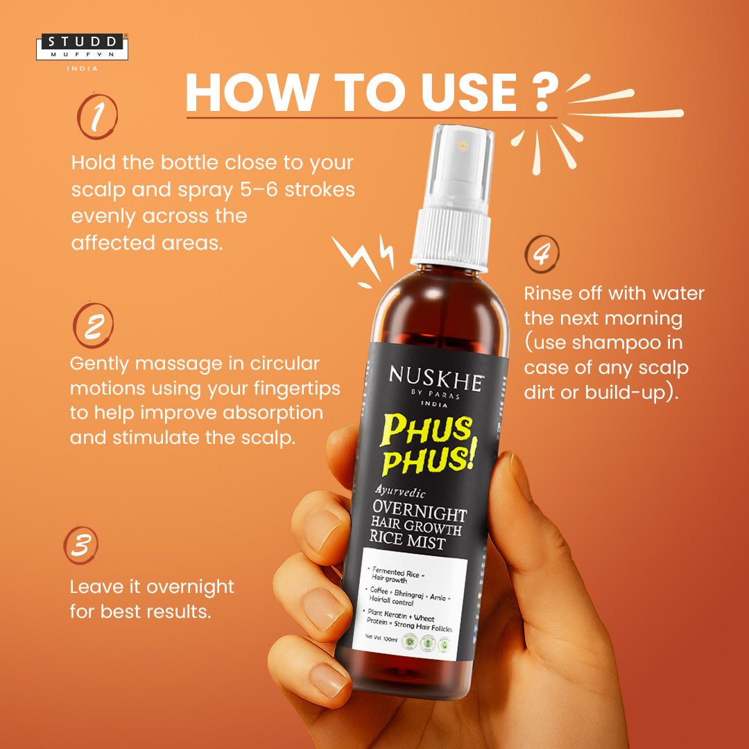 Ayurvedic Phus Phus Overnight Hair Growth Rice Mist