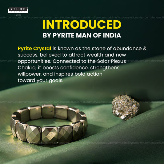 Pyramid pyrite bracelet