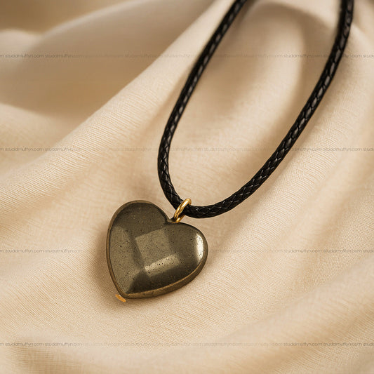 Pyrite Heart Pendent