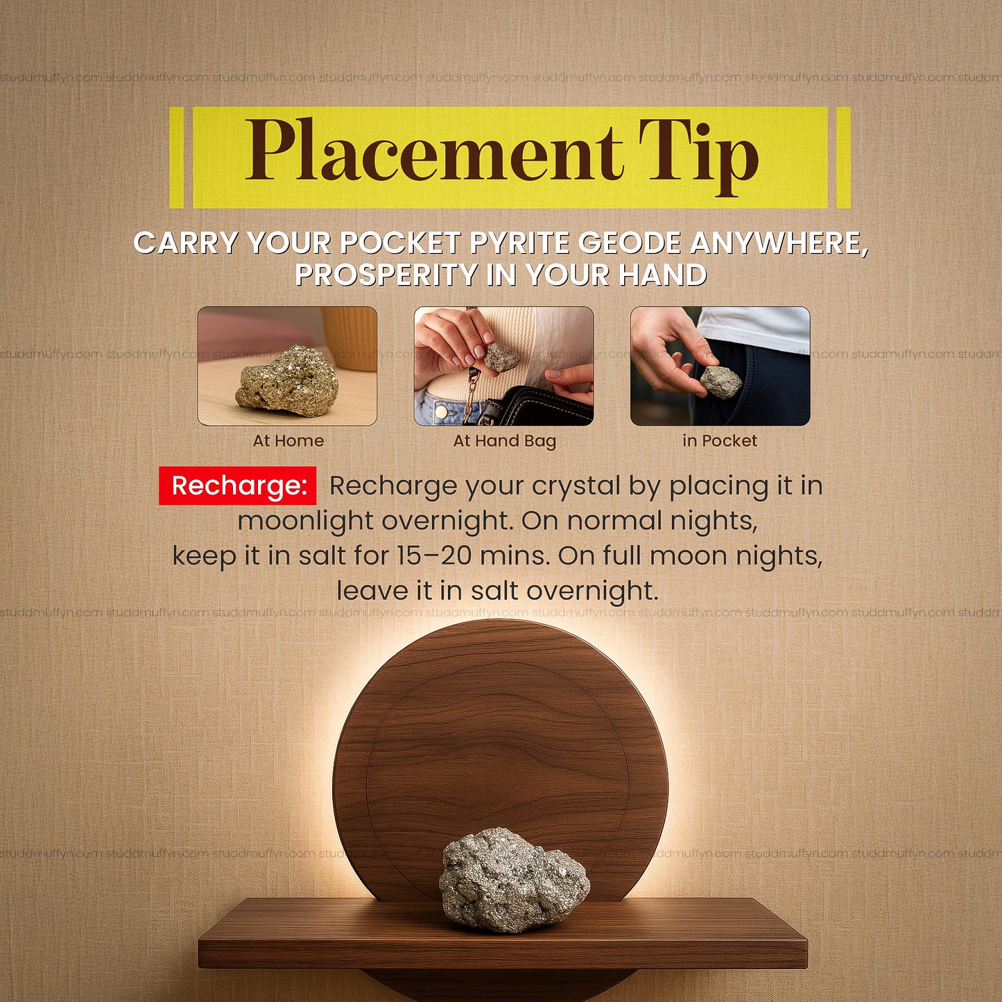 Raw Pyrite Pocket Geode