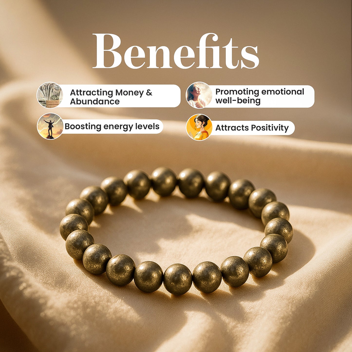 Richie Rich Combo (Pyrite Bracelet + Black Obsidian Bracelet)