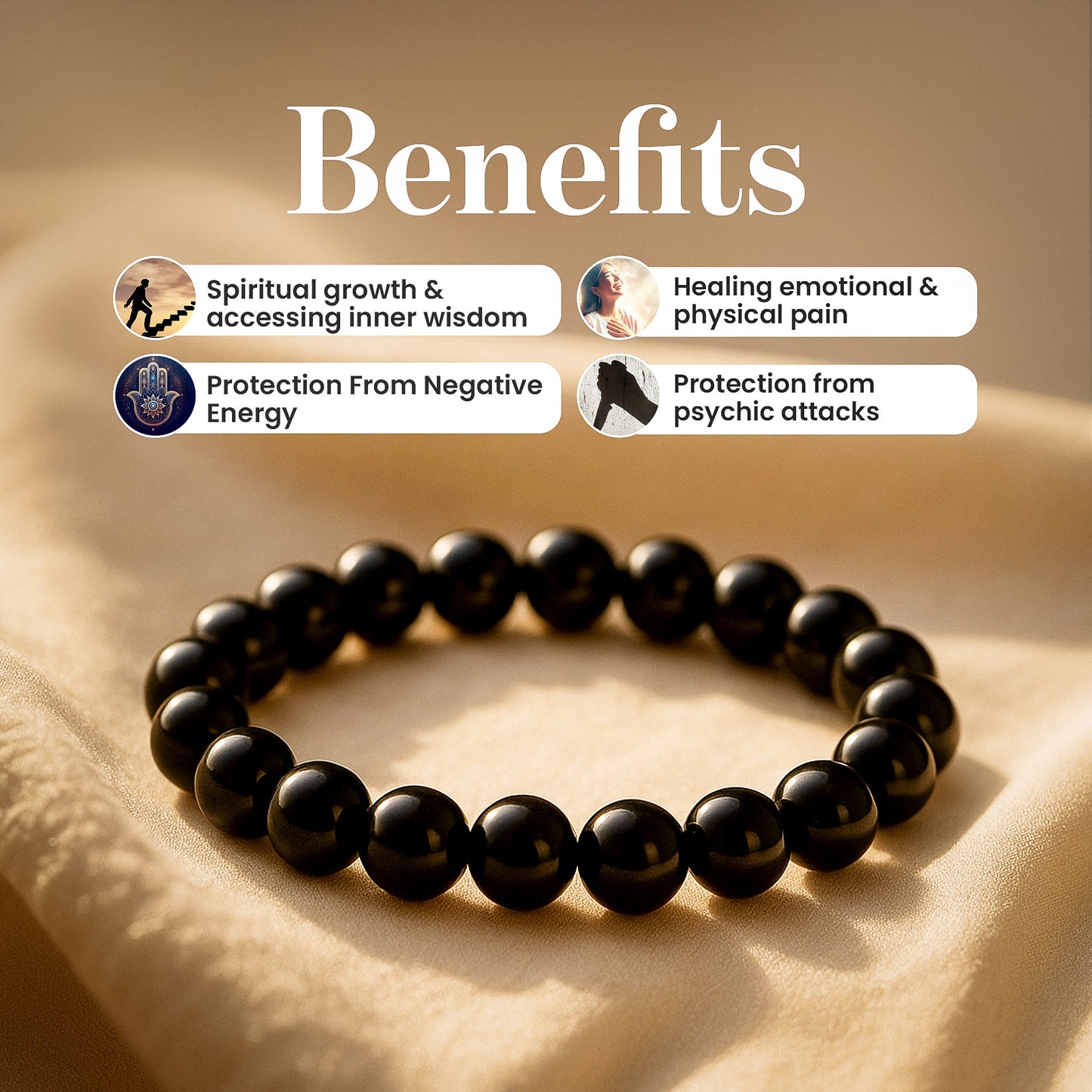 Richie Rich Combo (Pyrite Bracelet + Black Obsidian Bracelet)