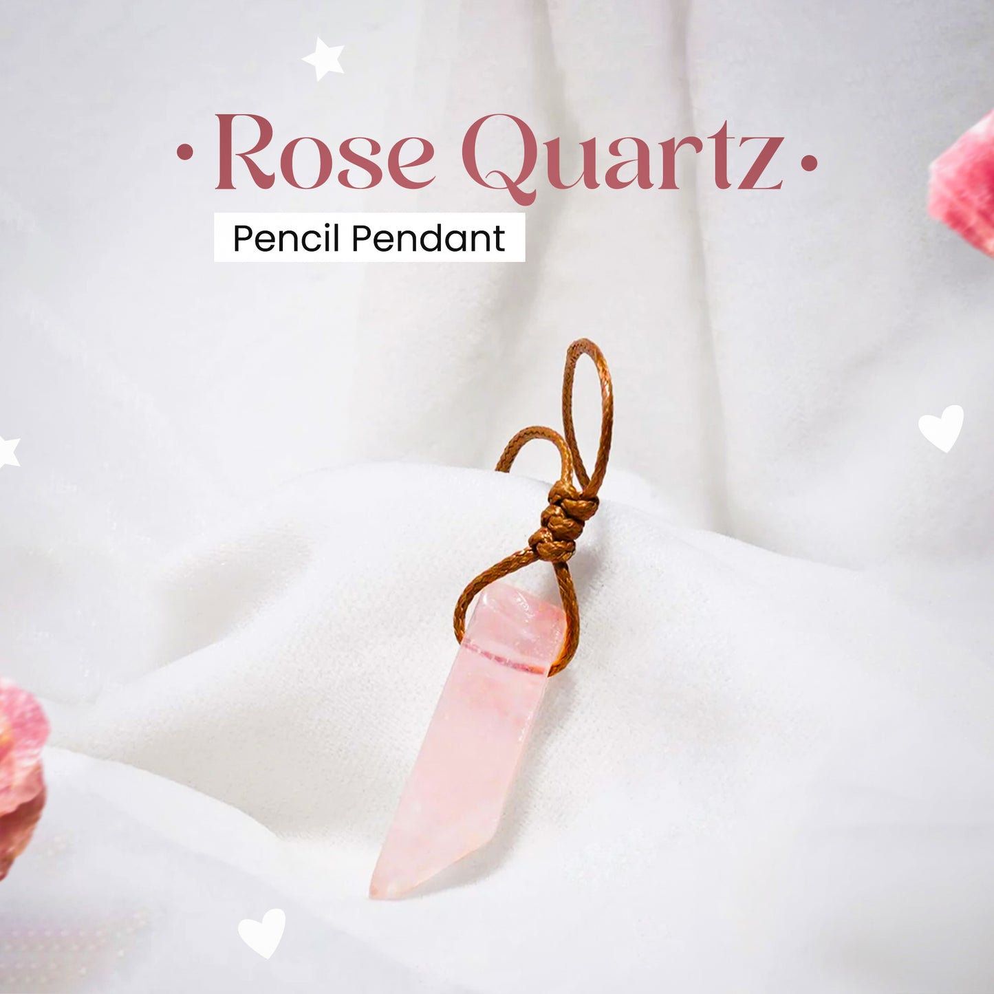 Rose Quartz Pencil Pendant