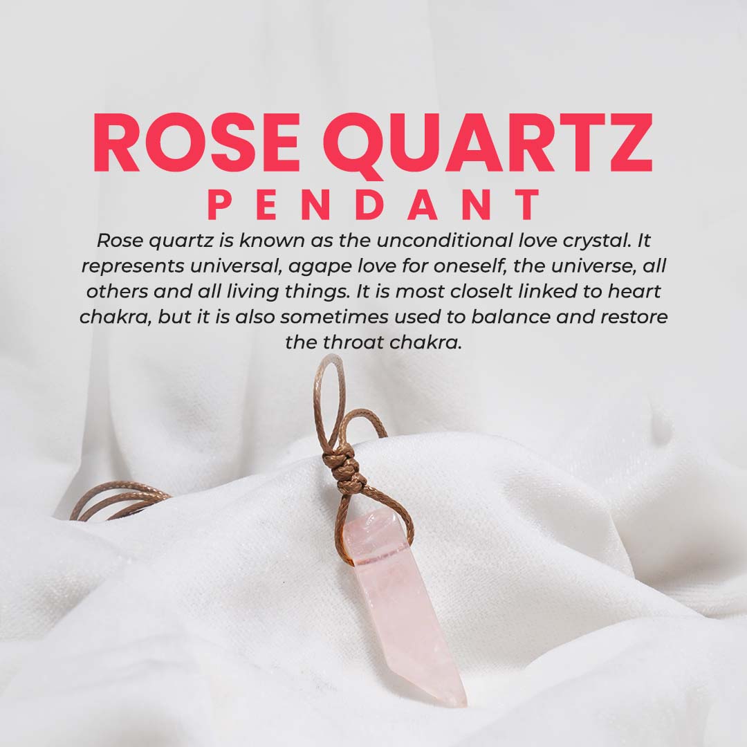 Rose Quartz Pencil Pendant