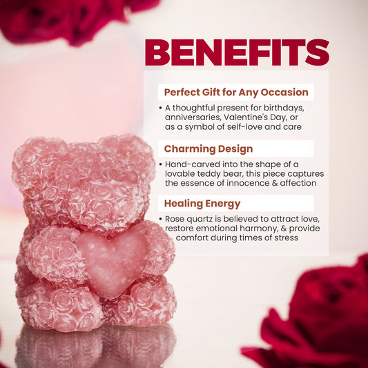 Rose Quartz Teddy Bear