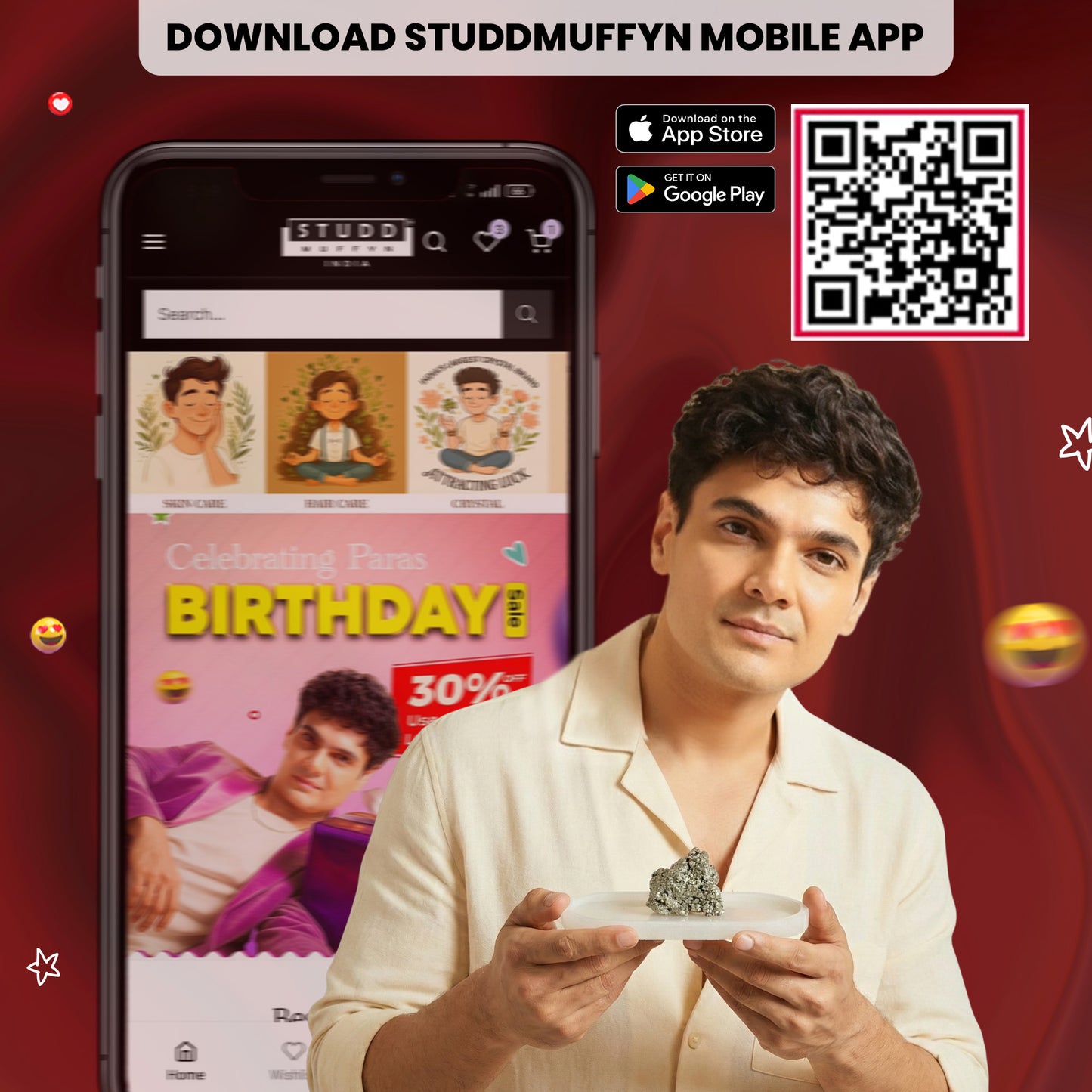 Selenite Recharging Plate With Pyrite Geode