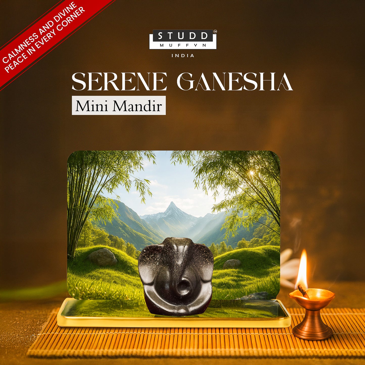 Serene Ganesha Mini Mandir