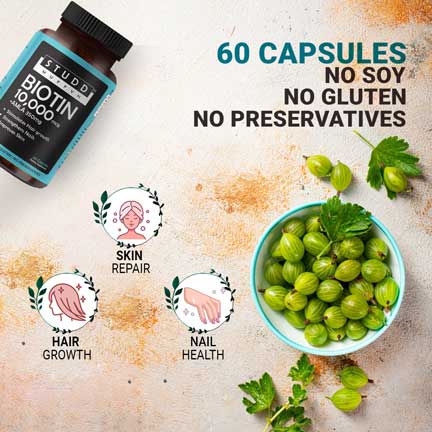 Biotin + Amla 10000mcg Capsules