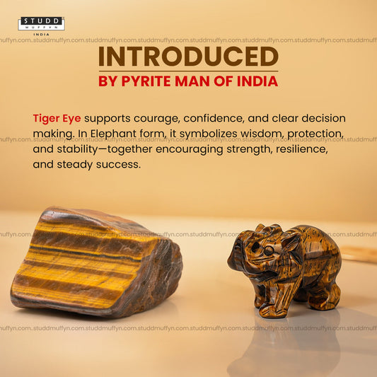 Tiger Eye Crystal Elephant | Miniature Series