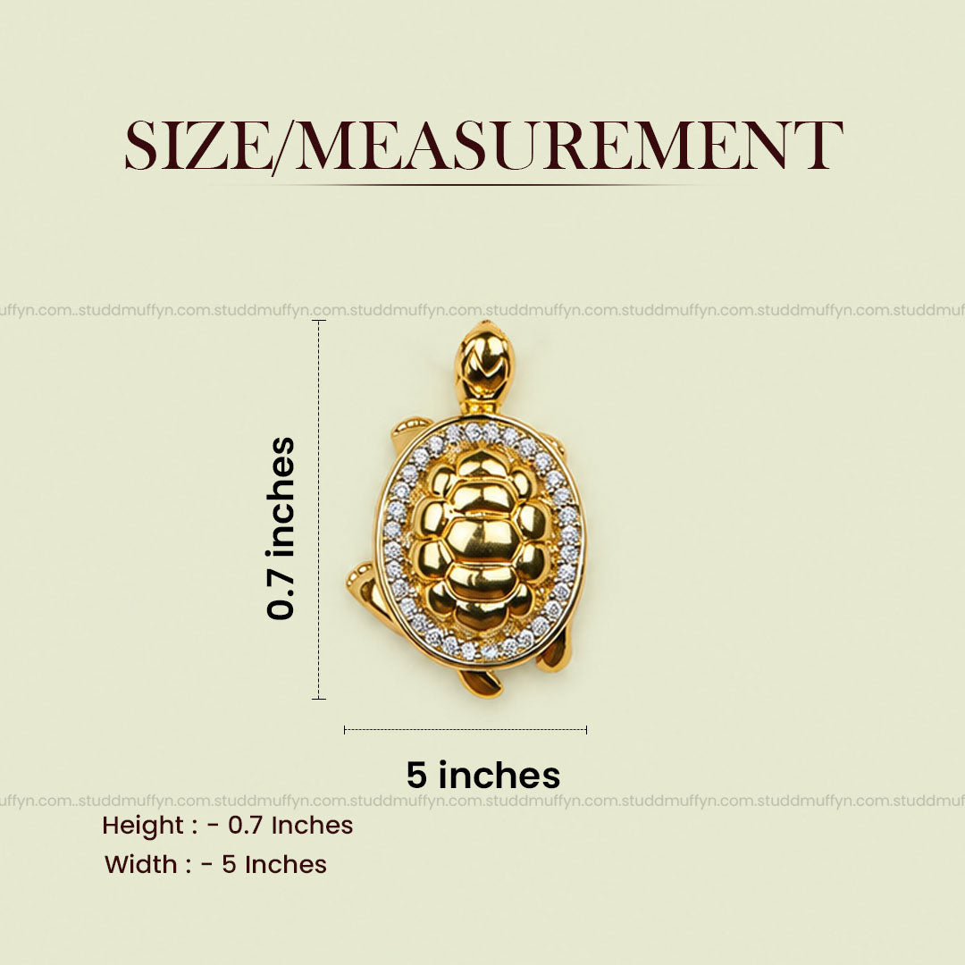 Turtle of Abundance Pendant - 24K Gold Toned