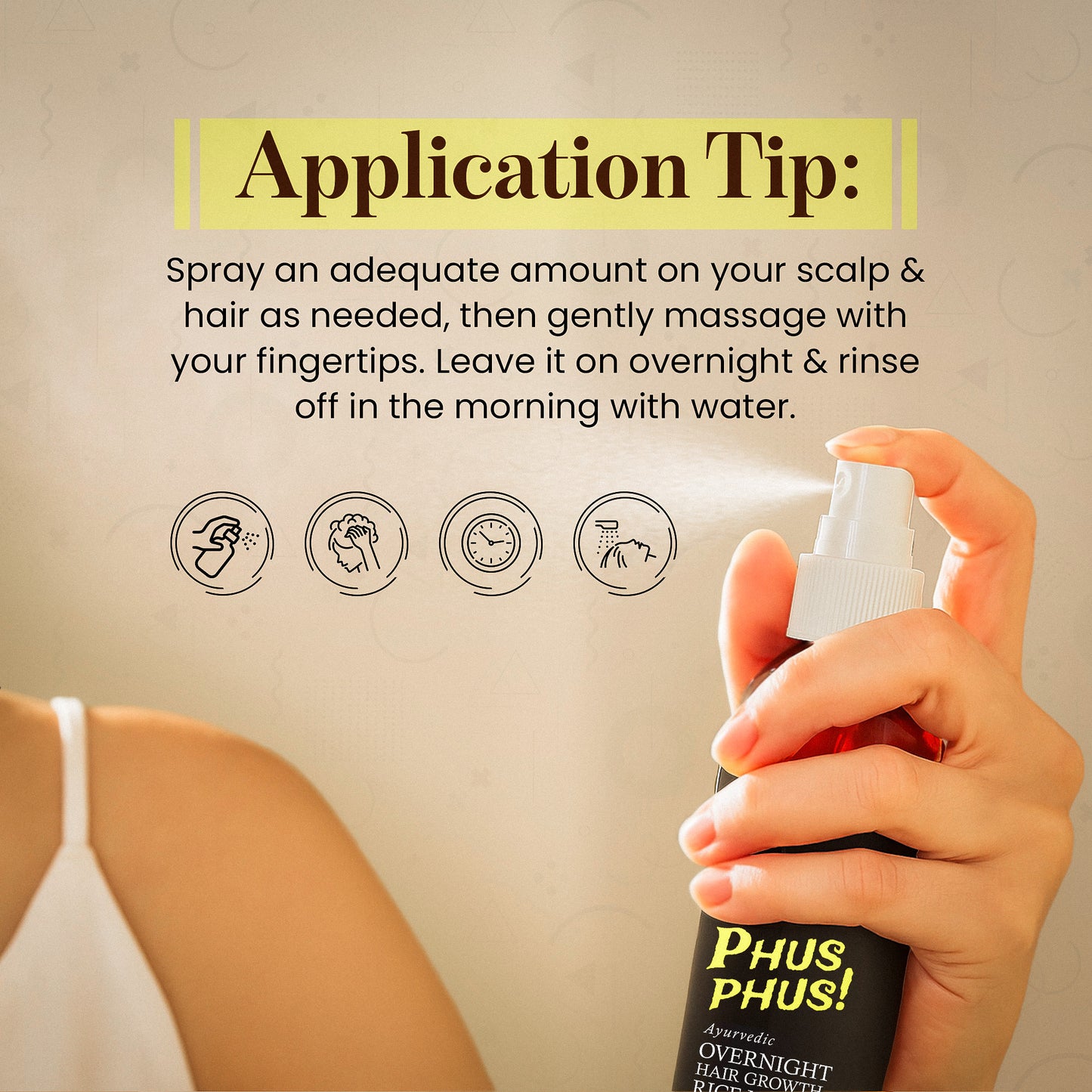Ayurvedic Phus Phus Overnight Hair Growth Rice Mist