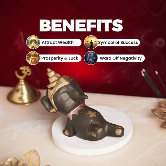 Vishram Ganesha Pyrite Idol