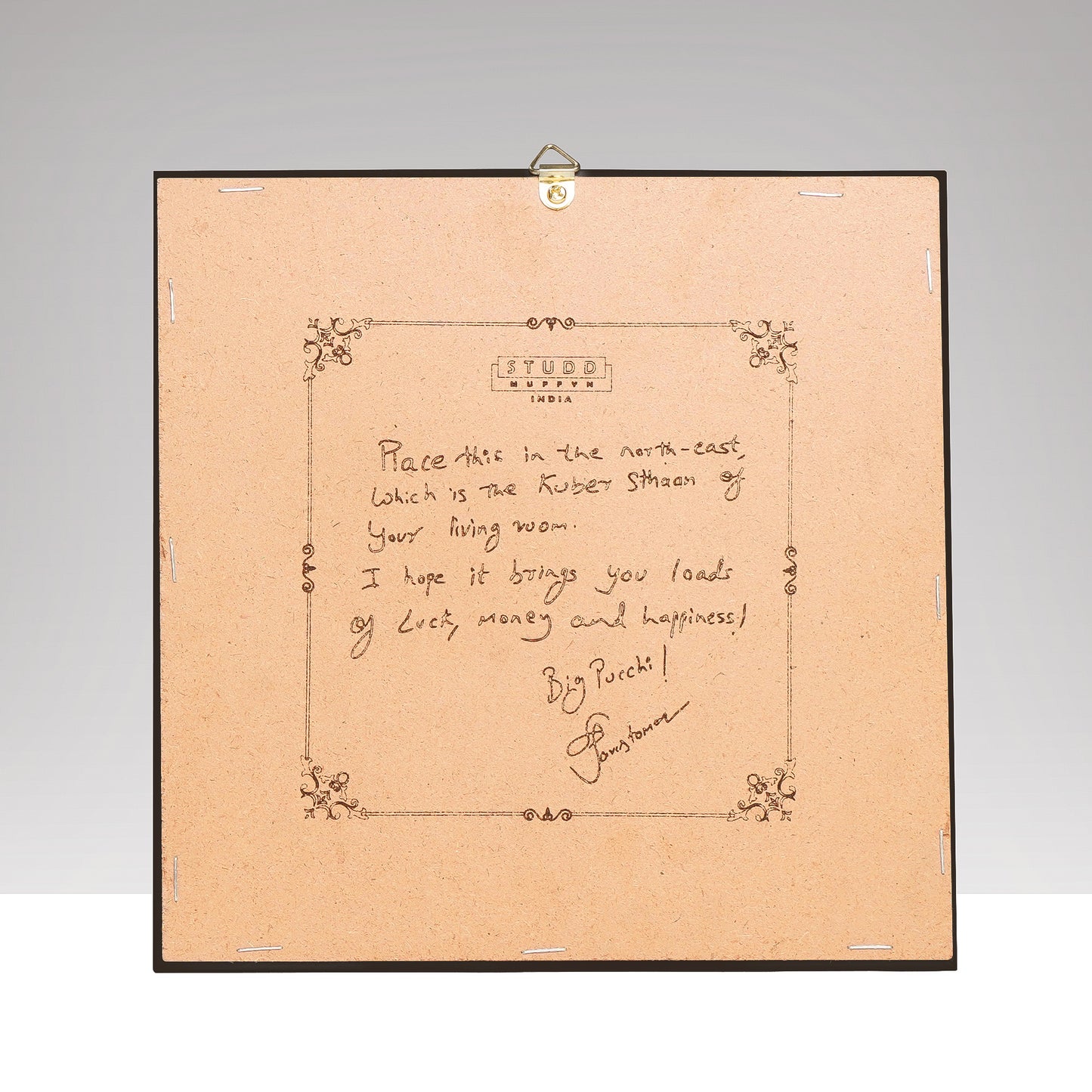 Pyrite & Selenite Dust Plate (Complimentary wooden frame)