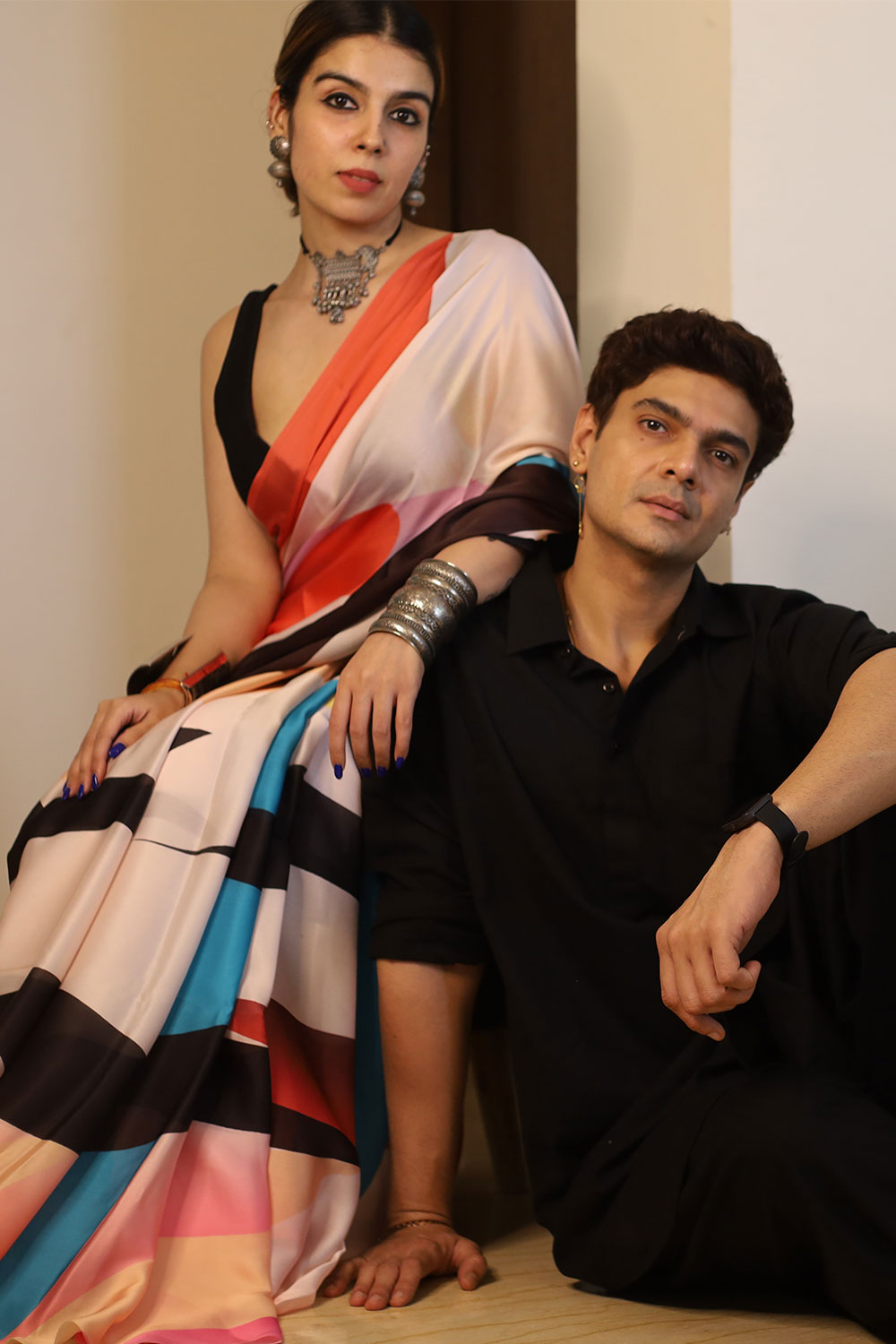 Atrangi - Satin Georgette Saree