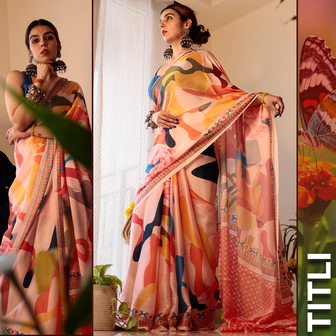 Titli - Satin Georgette Saree