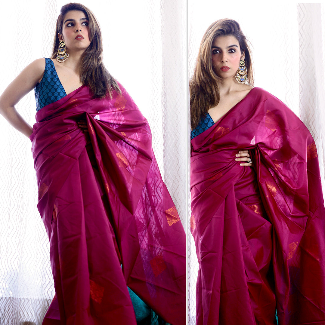 Varanasi I Banarasi Silk Saree I Hot Pink