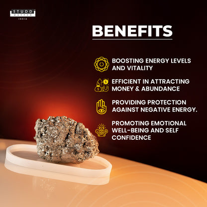 1.5 Kg Raw Pyrite Geode Stone With Selenite Recharging Plate