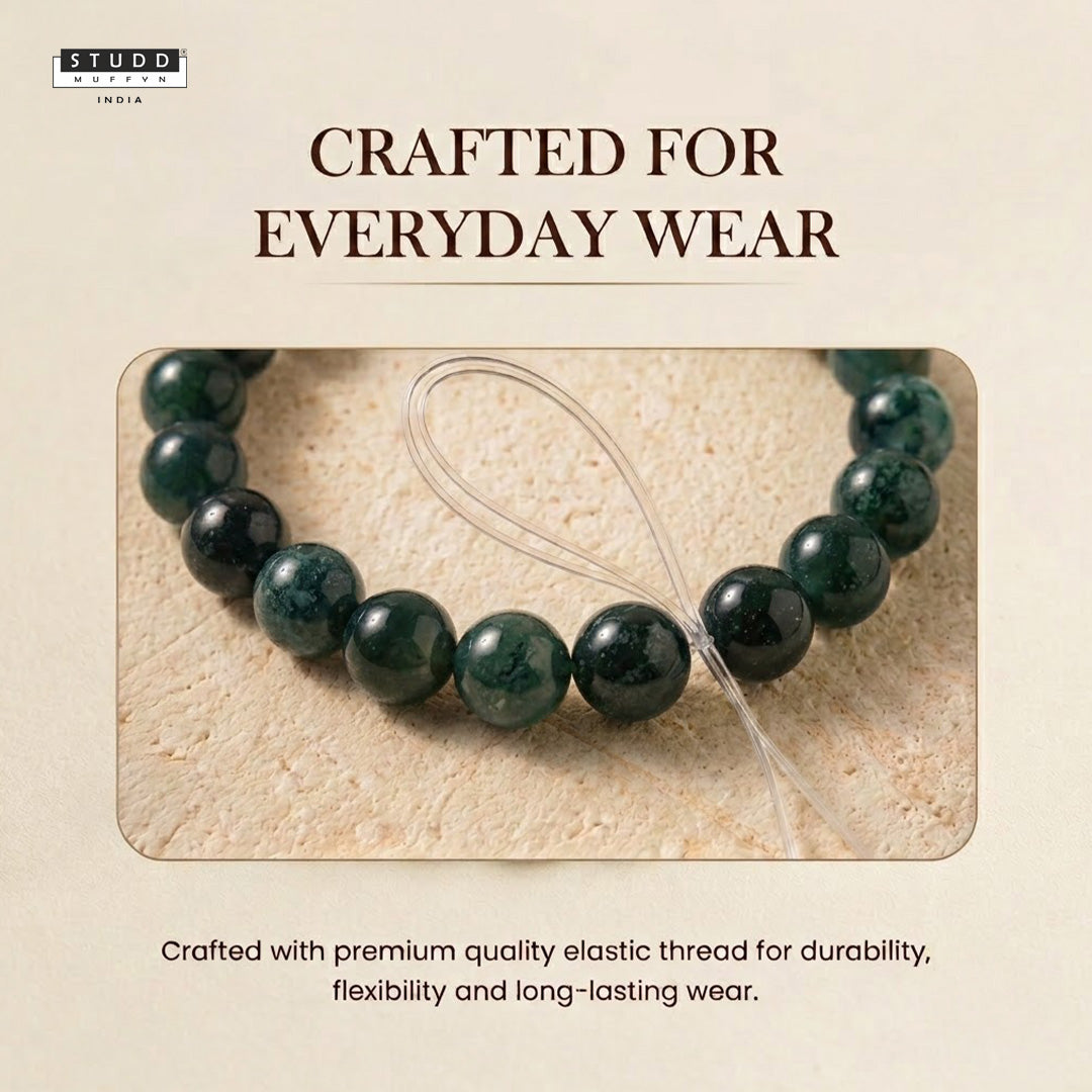 Moss Agate Crystal Bracelet