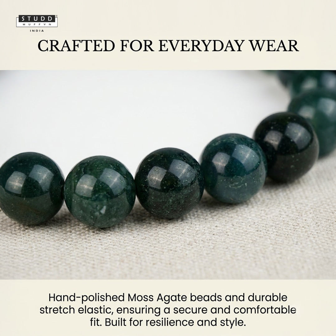 Moss Agate Crystal Bracelet
