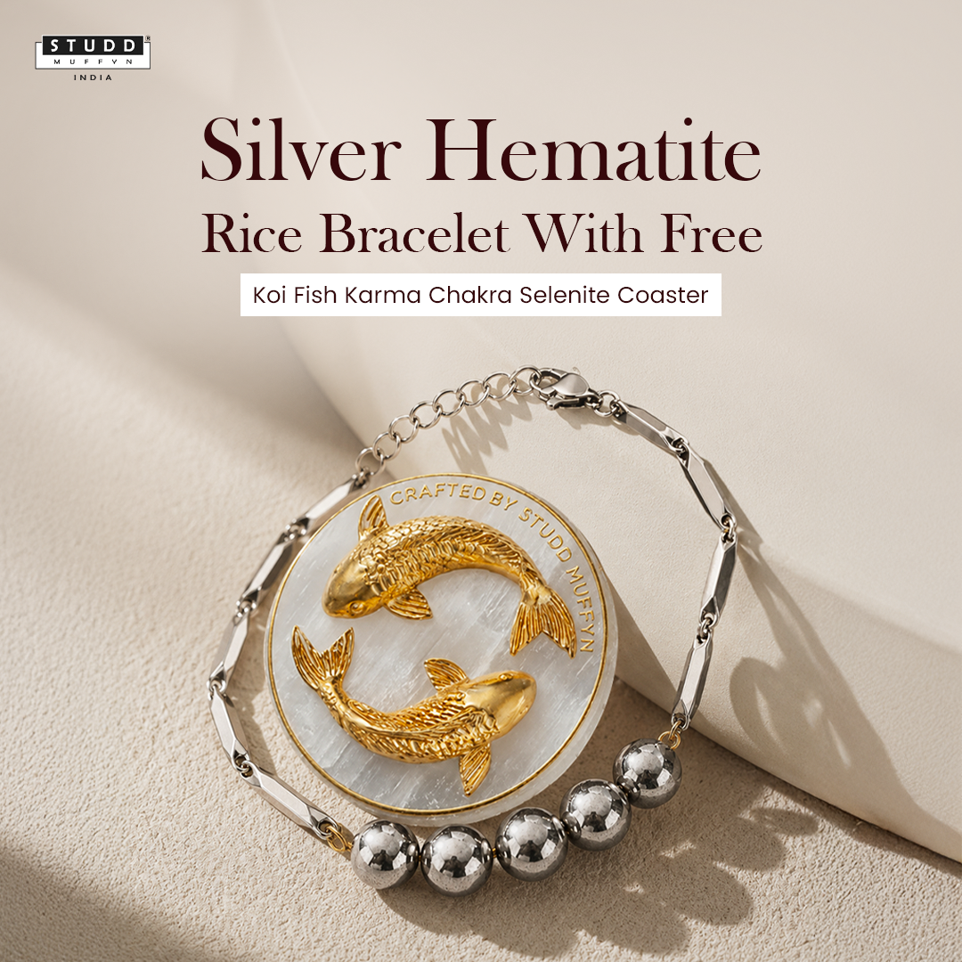 Silver Hematite Rice Bracelet