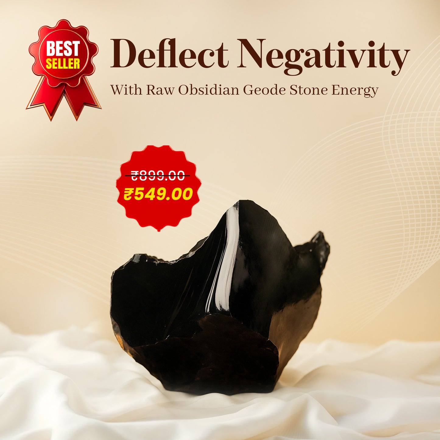 Raw Obsidian Geode Stone