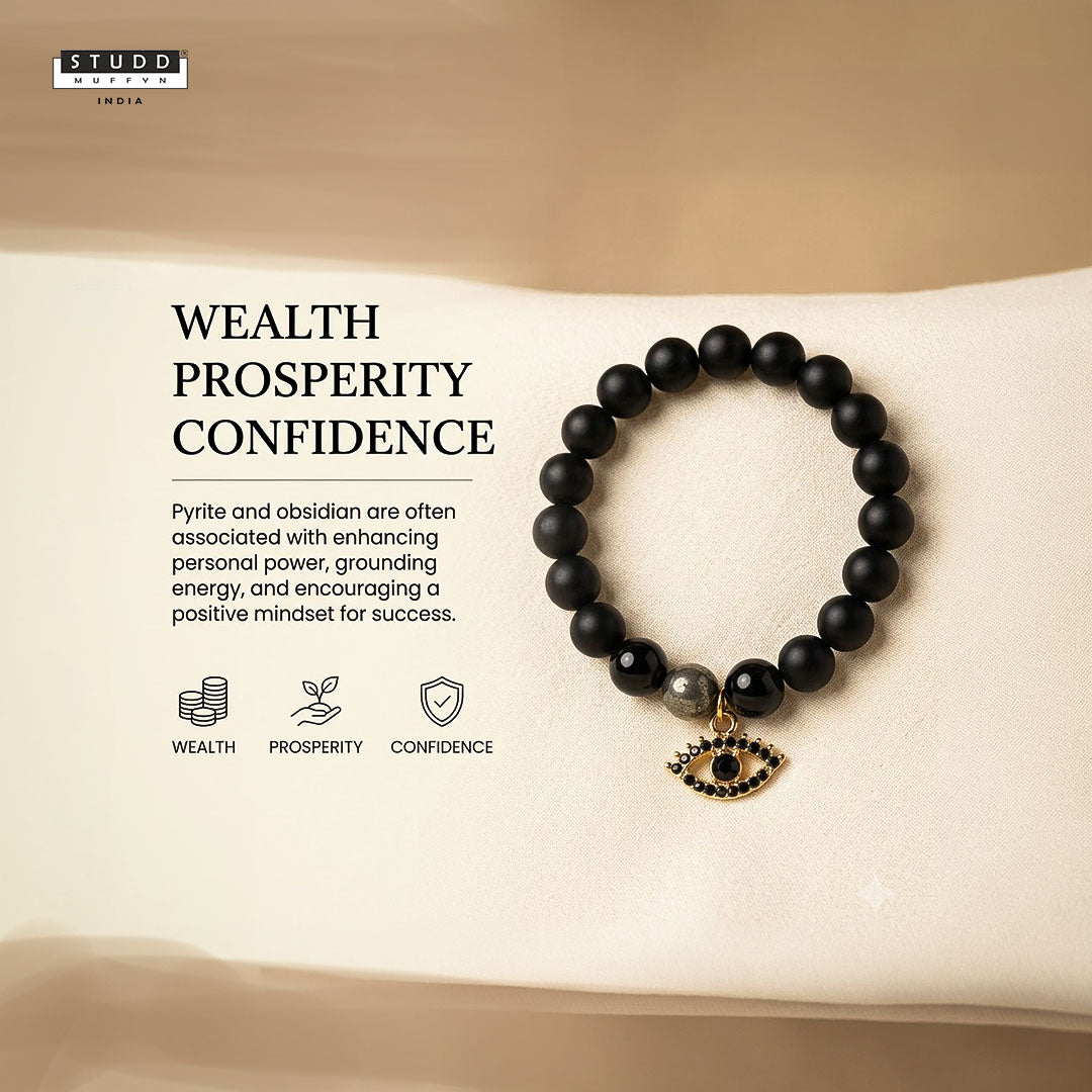 Richie Rich Black Evil Eye Charm Bracelet